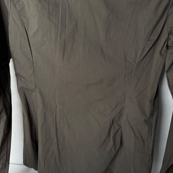 Calliope Womens Dark Olive Long Sleeve Button-Up Shirt XL Cotton Blend - Picture 3 of 15